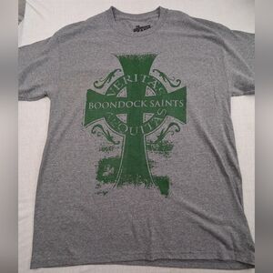 Boondock Saints Promotional Tee  - Bush Beer Logo On Back Grey Tee Size Large